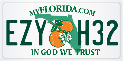 FL license plate EZYH32