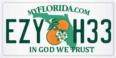 FL license plate EZYH33