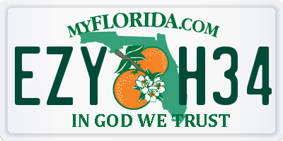 FL license plate EZYH34