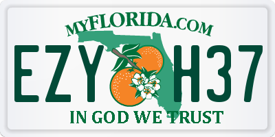 FL license plate EZYH37