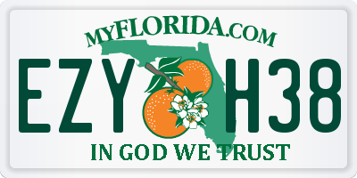 FL license plate EZYH38