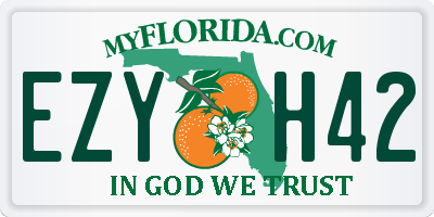 FL license plate EZYH42