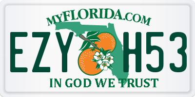 FL license plate EZYH53