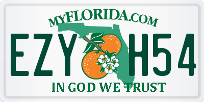 FL license plate EZYH54