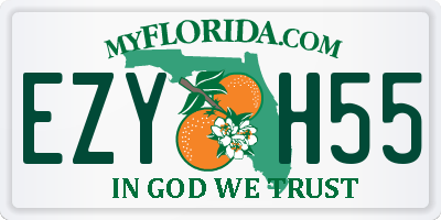 FL license plate EZYH55