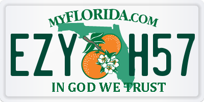 FL license plate EZYH57