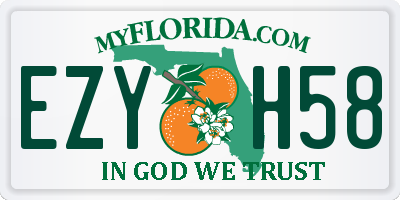 FL license plate EZYH58