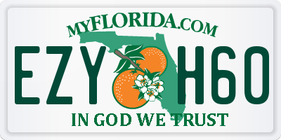 FL license plate EZYH60