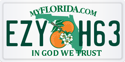 FL license plate EZYH63