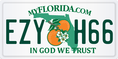 FL license plate EZYH66