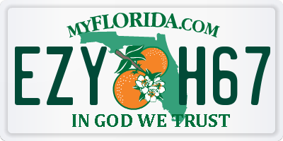 FL license plate EZYH67