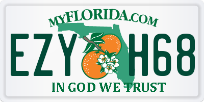 FL license plate EZYH68