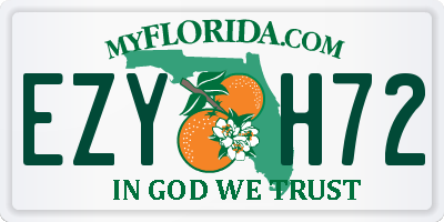 FL license plate EZYH72