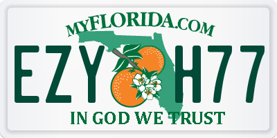 FL license plate EZYH77