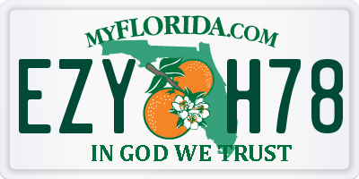 FL license plate EZYH78