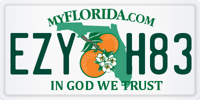 FL license plate EZYH83