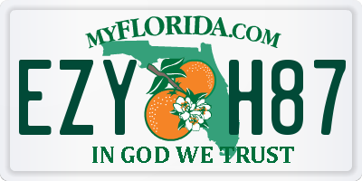 FL license plate EZYH87