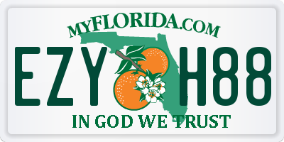 FL license plate EZYH88