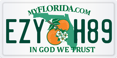 FL license plate EZYH89