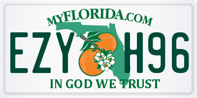 FL license plate EZYH96