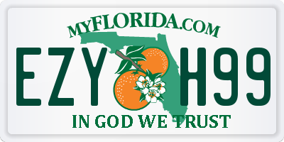 FL license plate EZYH99