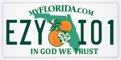 FL license plate EZYI01