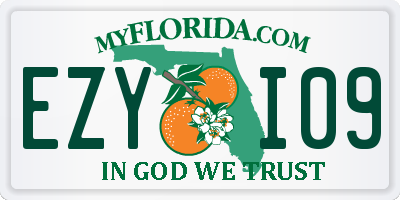 FL license plate EZYI09