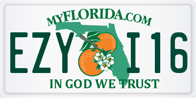 FL license plate EZYI16