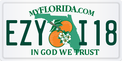 FL license plate EZYI18