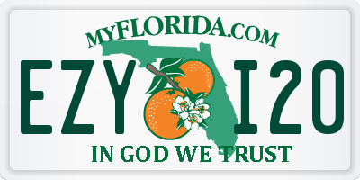 FL license plate EZYI20