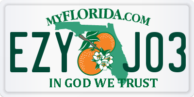 FL license plate EZYJ03