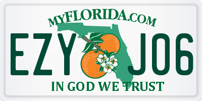 FL license plate EZYJ06