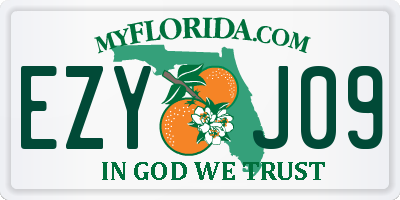 FL license plate EZYJ09