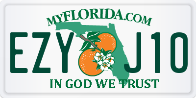 FL license plate EZYJ10