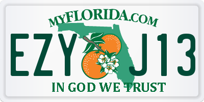 FL license plate EZYJ13