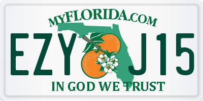 FL license plate EZYJ15