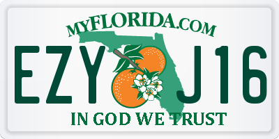 FL license plate EZYJ16