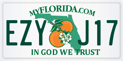 FL license plate EZYJ17