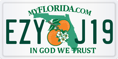 FL license plate EZYJ19