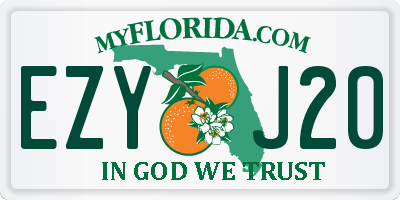 FL license plate EZYJ20