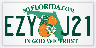 FL license plate EZYJ21