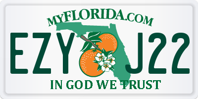 FL license plate EZYJ22