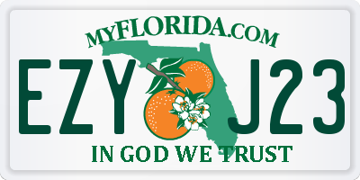 FL license plate EZYJ23