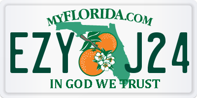 FL license plate EZYJ24