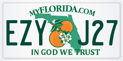 FL license plate EZYJ27