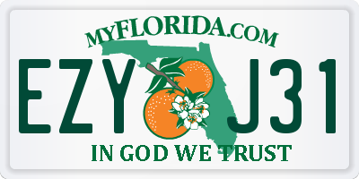 FL license plate EZYJ31