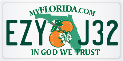 FL license plate EZYJ32