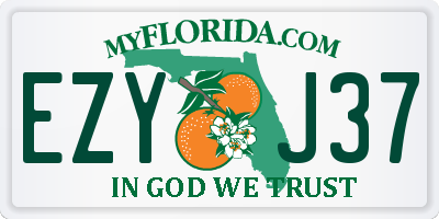 FL license plate EZYJ37