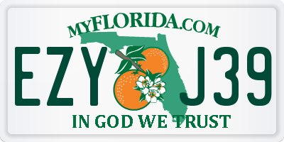 FL license plate EZYJ39