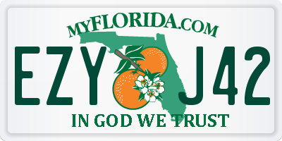 FL license plate EZYJ42